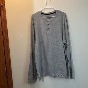 Men’s gray, Kenneth Cole, three button long sleeve shirt wore once